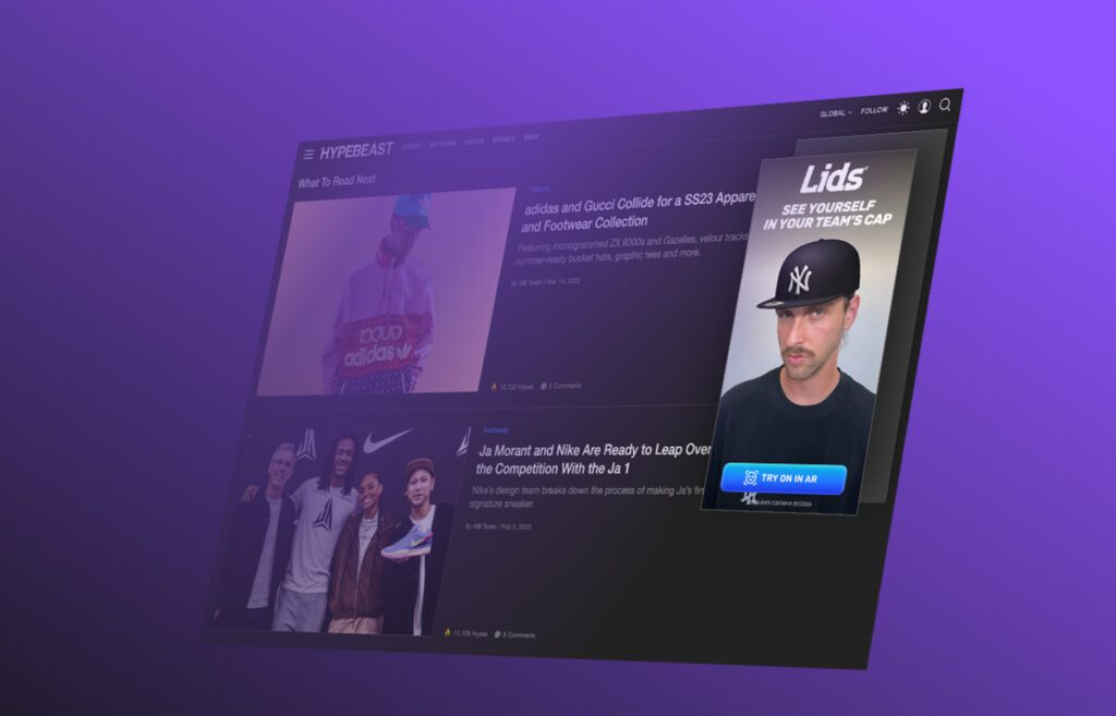in-feed virtual try-on ads