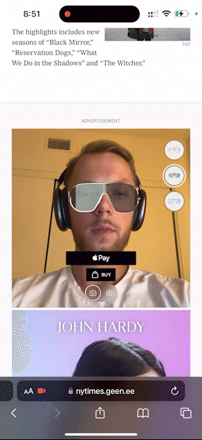 virtual try-on display ads on mobile
